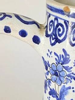 Pamono Delft Jug in White and Blue Faïence by Adrian Pynacker, 1700s><noscript><img width=