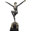 Outlet Pamono Demeter H. Chiparus, Art Deco Figure, 1920, Silvered Bronze
