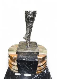 Outlet Pamono Demeter H. Chiparus, Art Deco Figure, 1920, Silvered Bronze