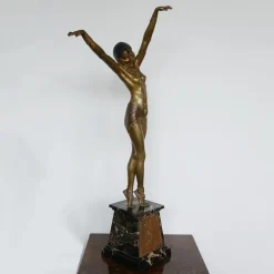 Clearance Pamono Demetre Chiparus, Art Deco Egyptian Dancer, 1920s-1940s, Bronze & Marble