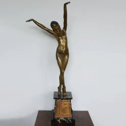 Clearance Pamono Demetre Chiparus, Art Deco Egyptian Dancer, 1920s-1940s, Bronze & Marble
