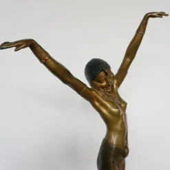 Clearance Pamono Demetre Chiparus, Art Deco Egyptian Dancer, 1920s-1940s, Bronze & Marble