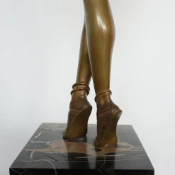 Clearance Pamono Demetre Chiparus, Art Deco Egyptian Dancer, 1920s-1940s, Bronze & Marble