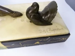 Sale Pamono Demetre Chiparus, Large Original Art Deco Sculpture, 1920s, Metal on Marble Base