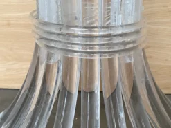 New Pamono Demi-Lune Acrylic Glass Console Table with Clear Glass Top, 1950s