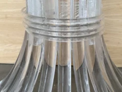 Discount Pamono Demilune Console Table with Acrylic Glass Pedestal Base and Clear Glass Top, 1960s