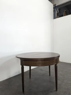 Sale Pamono Demi-Lune Game Table in Speckled Mahogany