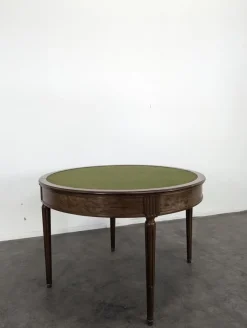 Sale Pamono Demi-Lune Game Table in Speckled Mahogany