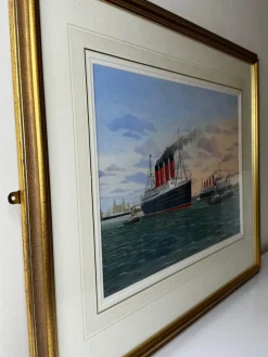 Pamono Dennis Green, Sisters of the Mersey RMS Lusitania & RMS Mauretania, 2015, Gouache><noscript><img width=