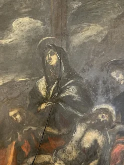 Hot Pamono Deposition of Christ, 18th Century, Painting on Slate