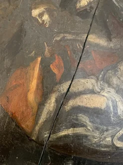 Hot Pamono Deposition of Christ, 18th Century, Painting on Slate