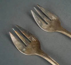 Pamono Dessert Forks attributed to Christofle, Paris, 1960s, Set of 12><noscript><img width=