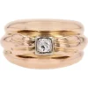 Sale Pamono Diamond 18 Karat Yellow Gold Large Ring, 1950s