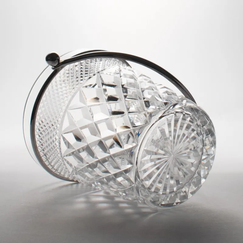 Pamono Diamond Cut Crystal Glass Ice Bucket from Val Saint Lambert, 1960s> Ice Buckets & Wine Coolers
