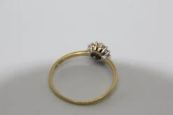 Pamono Diamond Gold Engagement Ring, 1970s><noscript><img width=