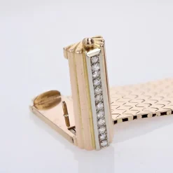 Pamono Diamonds 18 Karat Yellow Gold Belt Bracelet, 1950s><noscript><img width=