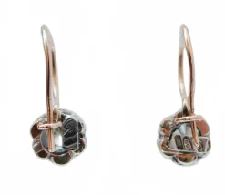 Pamono Diamonds, Rose Gold and Silver Earrings, Set of 2> Earrings