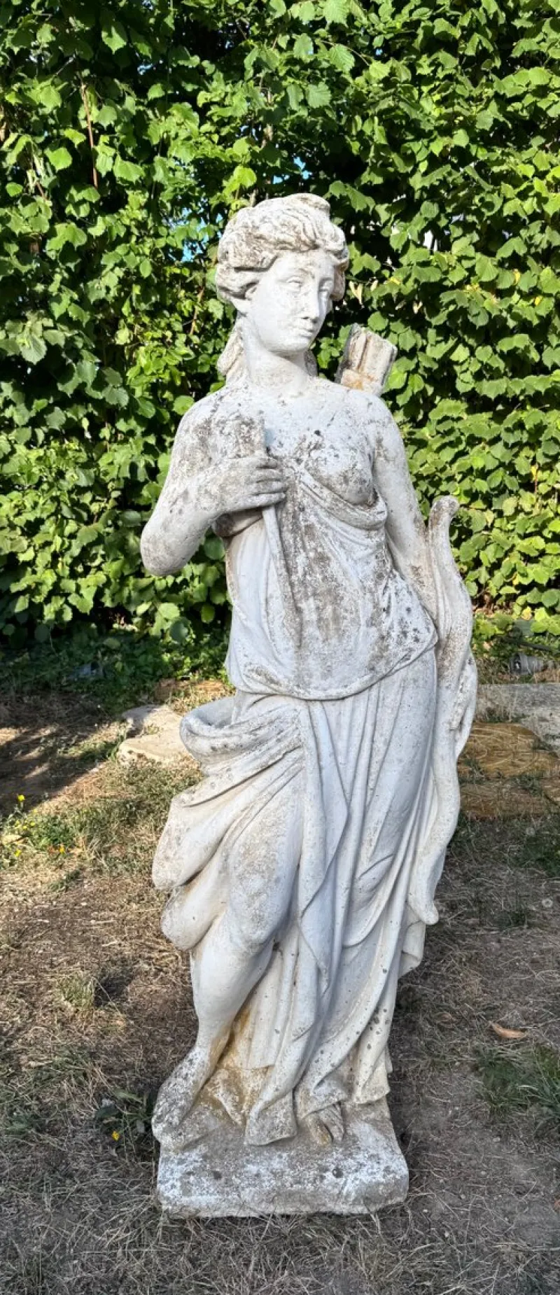 Pamono Diana the Huntress Sculpture in Reconstituted Stone, 1950> Garden Accessories