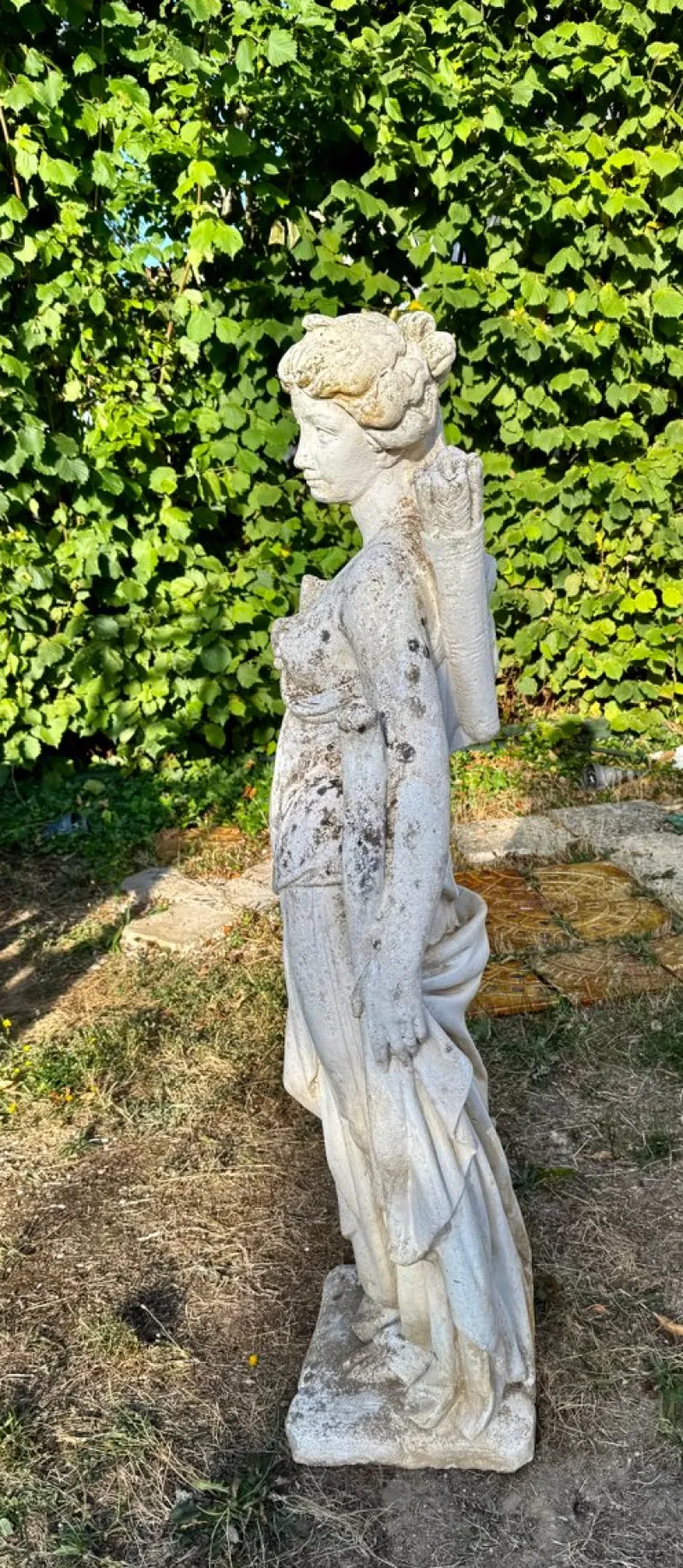 Pamono Diana the Huntress Sculpture in Reconstituted Stone, 1950> Garden Accessories