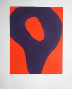 Outlet Pamono Didier Guth, Violet Drop, Original Aquatint