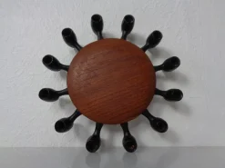 Clearance Pamono Digsmed Teak and Steel Candleholder, Denmark, 1960s