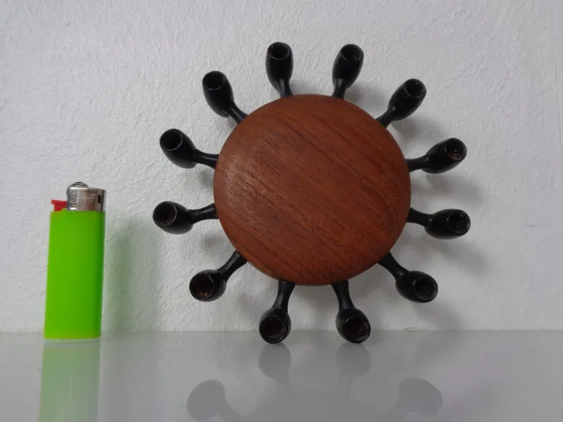 Clearance Pamono Digsmed Teak and Steel Candleholder, Denmark, 1960s