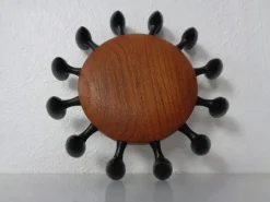 Clearance Pamono Digsmed Teak and Steel Candleholder, Denmark, 1960s
