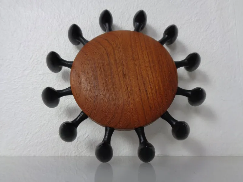 Clearance Pamono Digsmed Teak and Steel Candleholder, Denmark, 1960s