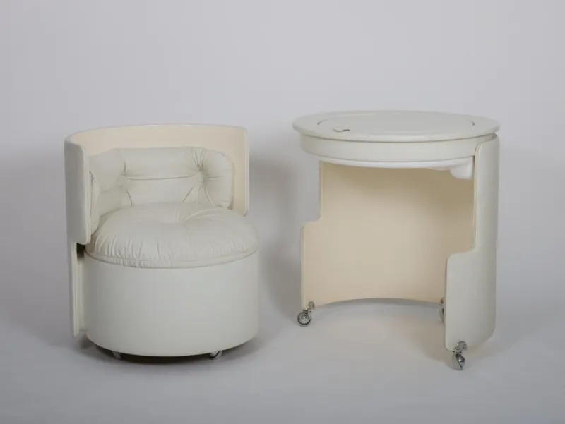 Best Pamono Dilly Dally Vanity attributed to Massoni for Poltrona Frau, Italy, 1968