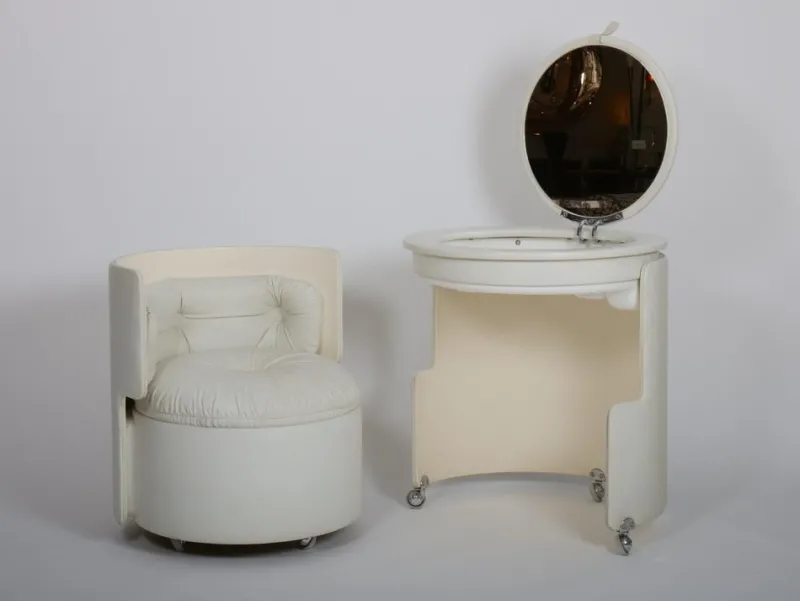 Best Pamono Dilly Dally Vanity attributed to Massoni for Poltrona Frau, Italy, 1968