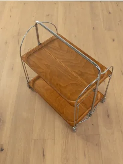 Pamono Dinett Serving Trolley from Bremshey, 1970s><noscript><img width=