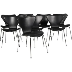 Pamono Dining Chairs attributed to Arne Jacobsen for Fritz Hansen, 2020, Set of 8> Side Chairs & Dining Chairs