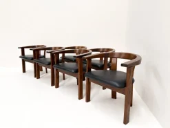 Pamono Dining Chairs by Lars Gangsø, Denmark, 1970s, Set of 6><noscript><img width=