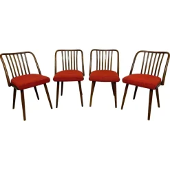 Pamono Dining Room Chairs attributed to Antonín Šuman for Ton, 1970s, Set of 4> Side Chairs & Dining Chairs