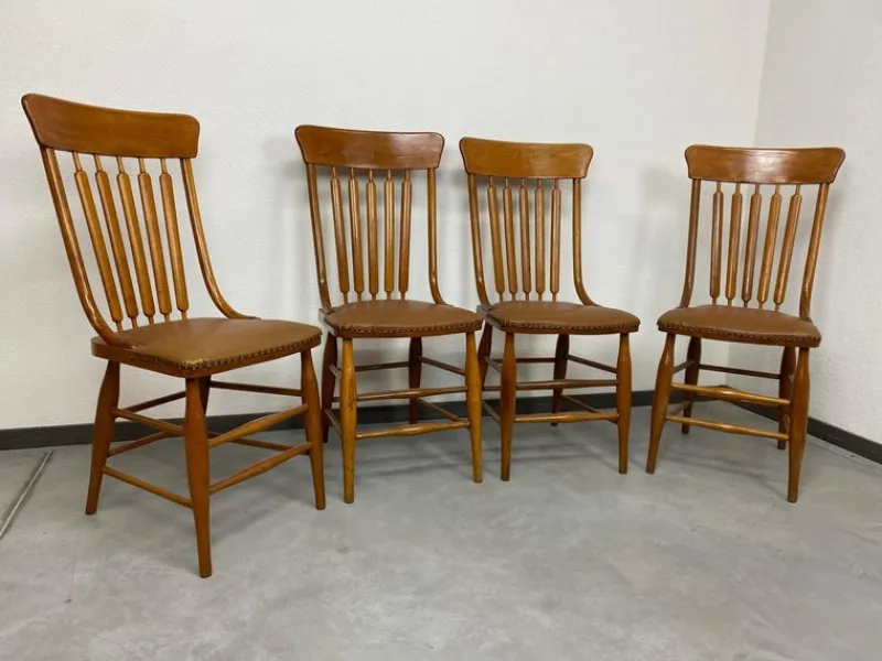 Hot Pamono Dining Room Chairs in style of Adolf Loos, 1890s, Set of 4