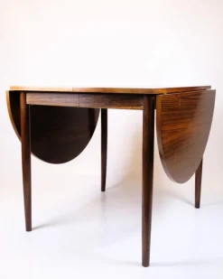 Pamono Dining Table in Rosewood with Two Extension Leaves by Arne Vodder, 1960s
