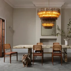 Pamono Dining Treviso Chandelier from Pure White Lines><noscript><img width=