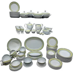 Best Pamono Dinner Service Kronenband from Arabia of Finland, 1960s, Set of 127
