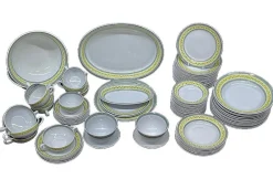 Best Pamono Dinner Service Kronenband from Arabia of Finland, 1960s, Set of 127