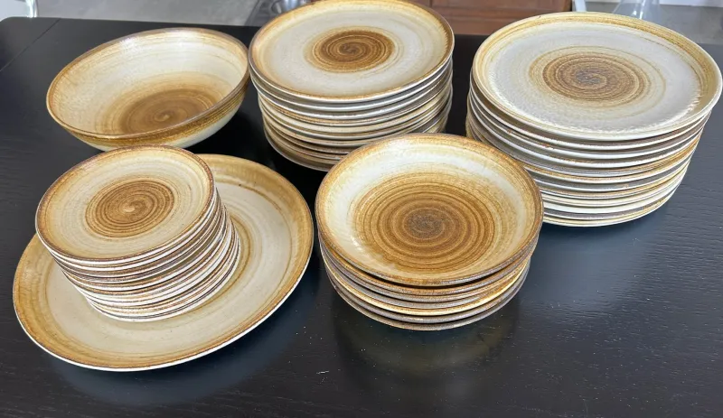 Outlet Pamono Dinnerware Set from Longchamp, 1970s, Set of 42