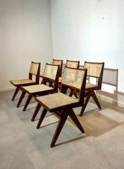 Pamono Dinning Chair in Teak and Rattan> Side Chairs & Dining Chairs