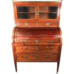 Pamono Directoire Cylinder Desk with Top Bookcase, France, 1800s> Secretaires