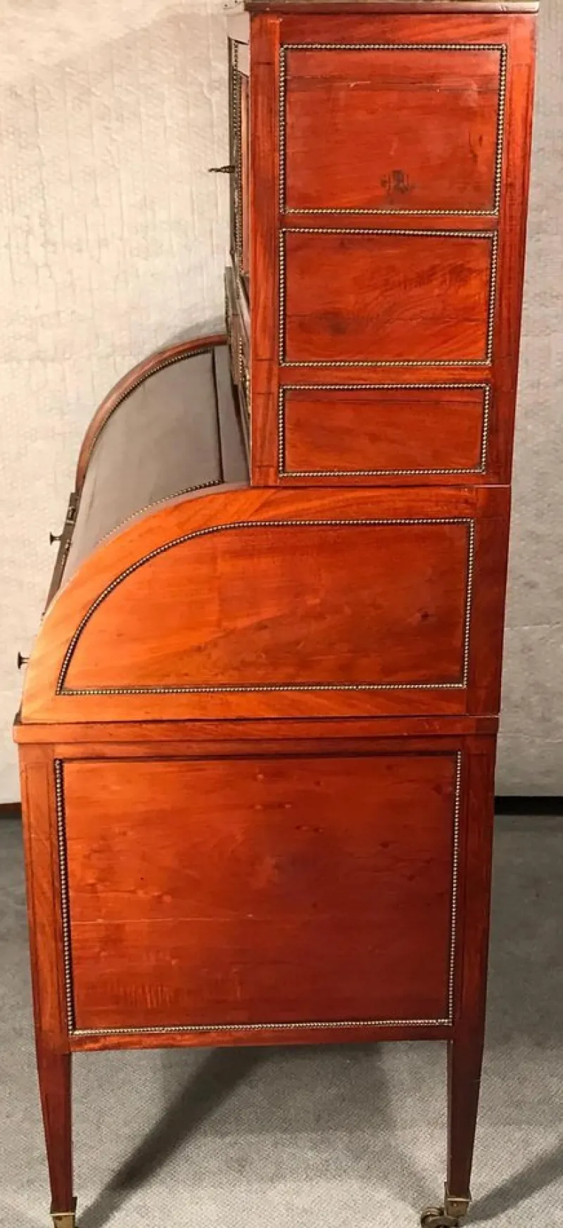 Pamono Directoire Cylinder Desk with Top Bookcase, France, 1800s> Secretaires