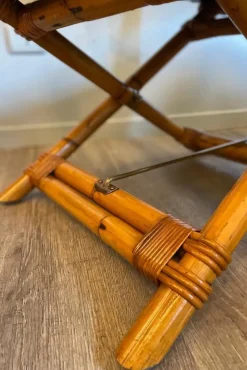 Pamono Director's Chair in Leather and Brass by Ryda Levi McGuire, 1960s><noscript><img width=