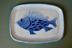Pamono Dish with Fish from Saint Clément, 1960s><noscript><img width=