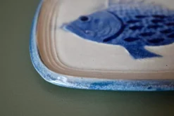 Pamono Dish with Fish from Saint Clément, 1960s><noscript><img width=