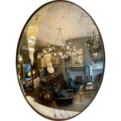 Pamono Distressed Silver Convex Mirror, 2010> Mirrors