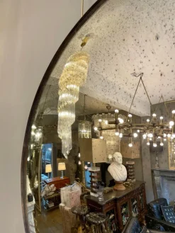 Pamono Distressed Silver Convex Mirror, 2010><noscript><img width=