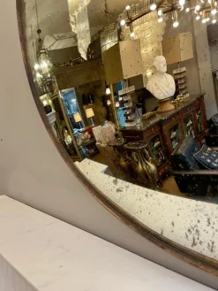 Pamono Distressed Silver Convex Mirror, 2010><noscript><img width=