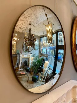 Pamono Distressed Silver Convex Mirror, 2010><noscript><img width=